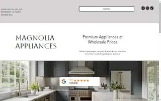 Magnolia Appliances of Jurupa Valley website