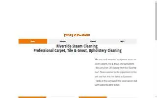 Riverside Steam Cleaning website