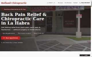 Holland Chiropractic website