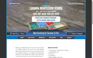 La Habra Montessori Preschool website