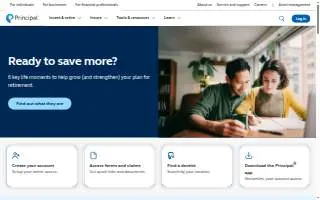 Principal Financial Services website