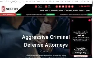Weber Law | Criminal Defense Lawyers website