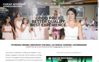 Cheap Wedding Videography website