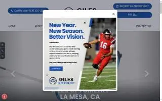 Giles Optometry website