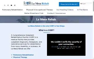 La Mesa Rehab website
