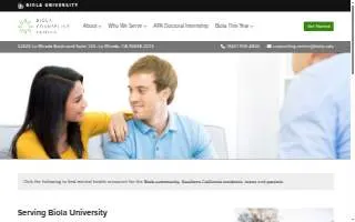 Biola Counseling Center website