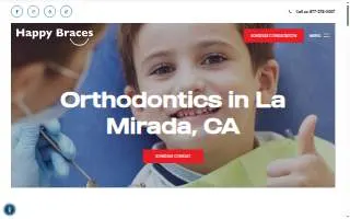 Happy Braces Orthodontics website