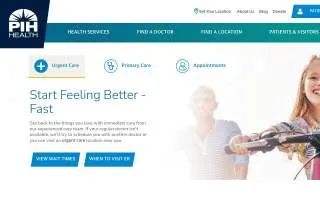 PIH Health Chiropractic Care La Mirada website
