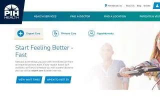 PIH Health Eye Care Center La Mirada website