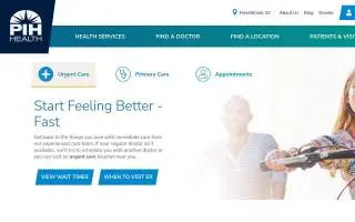 PIH Health Outpatient Rehabilitation Imperial Medical Office Building website