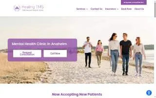 Healing TMS Clinic website