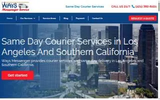 Ways Messenger Service - Courier Services In Los Angeles website
