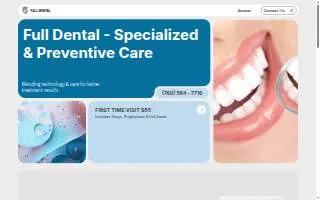 Full Dental website