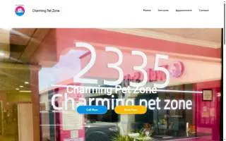 Charming pet zone website