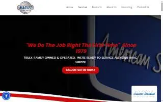 Marvel Air Conditioning & Heating, Inc. website
