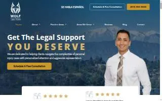 Wolf Law Firm of La Verne website