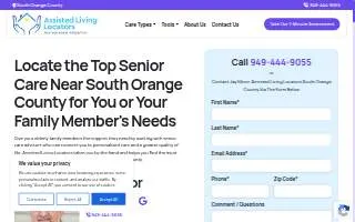 Assisted Living Locators South Orange County website