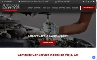 Auto Care Experts of Ladera Ranch website