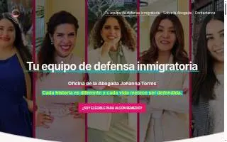 Abogada de Inmigración Johanna Torres of Lafayette website