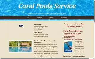 Coral Pool Service of Lafayette website
