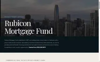 Rubicon Mortgage Fund, LLC website