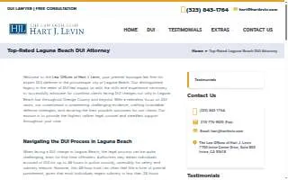 Hart Levin - Orange County DUI Lawyers website
