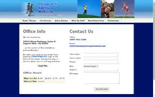 Chiropractic Sports Medicine website