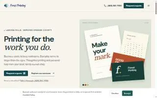 Forest Printing website