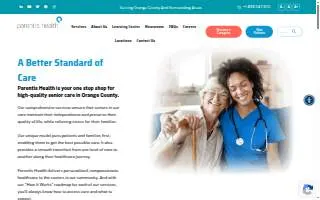 Parentis Health website