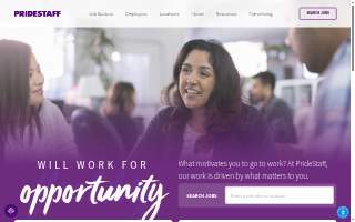 PrideStaff website