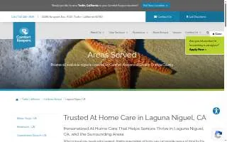 Comfort Keepers of Laguna Niguel website