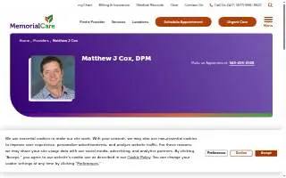 Cox Matthew J DPM website