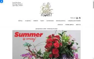 Crown Valley Florist website