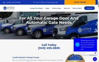 Entry Systems Garage Doors & Gates of Laguna Niguel website