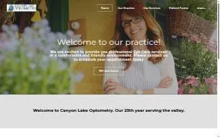 Canyon Lake Optometry website