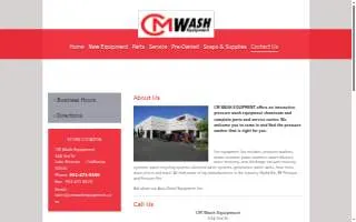 CM Wash Equipment website
