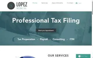 Lopez Income Tax Services of Lake Elsinore website