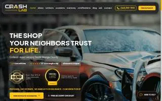 Crash Lab website