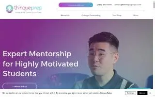 Thinque Prep (Expert Test Prep, Academic Coaching, and College Admissions Advising) website