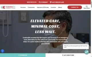 ContinuEM Urgent Care Lakewood website