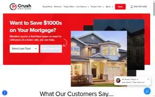 Crush Mortgage website