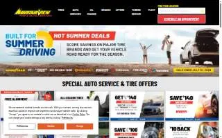 Mountain View Tire & Auto Service website