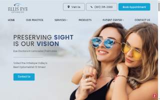 Ellis Eye Optometry website