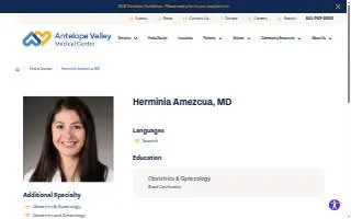 Herminia Amezcua, MD | Kaiser Permanente website