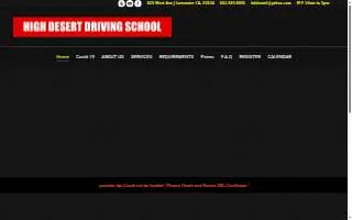 High Desert Driving School of Lancaster website