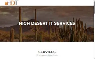 High Desert IT Services website