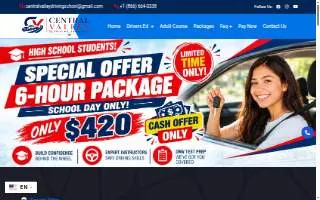 Central Valley driving school of Lathrop website