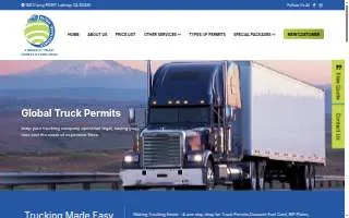 Global Truck Permits website