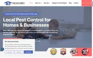 Take Care Termite & Pest Control - Tracy website