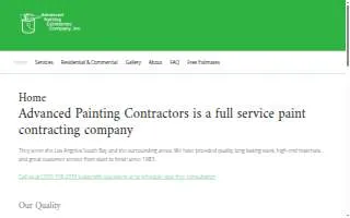 Advanced Painting Contractors website